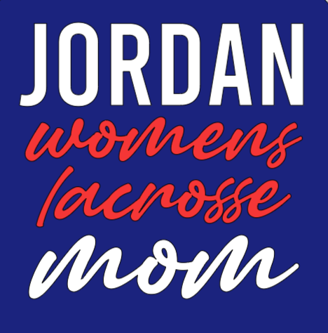 Womens Lacrosse Mom Cursive